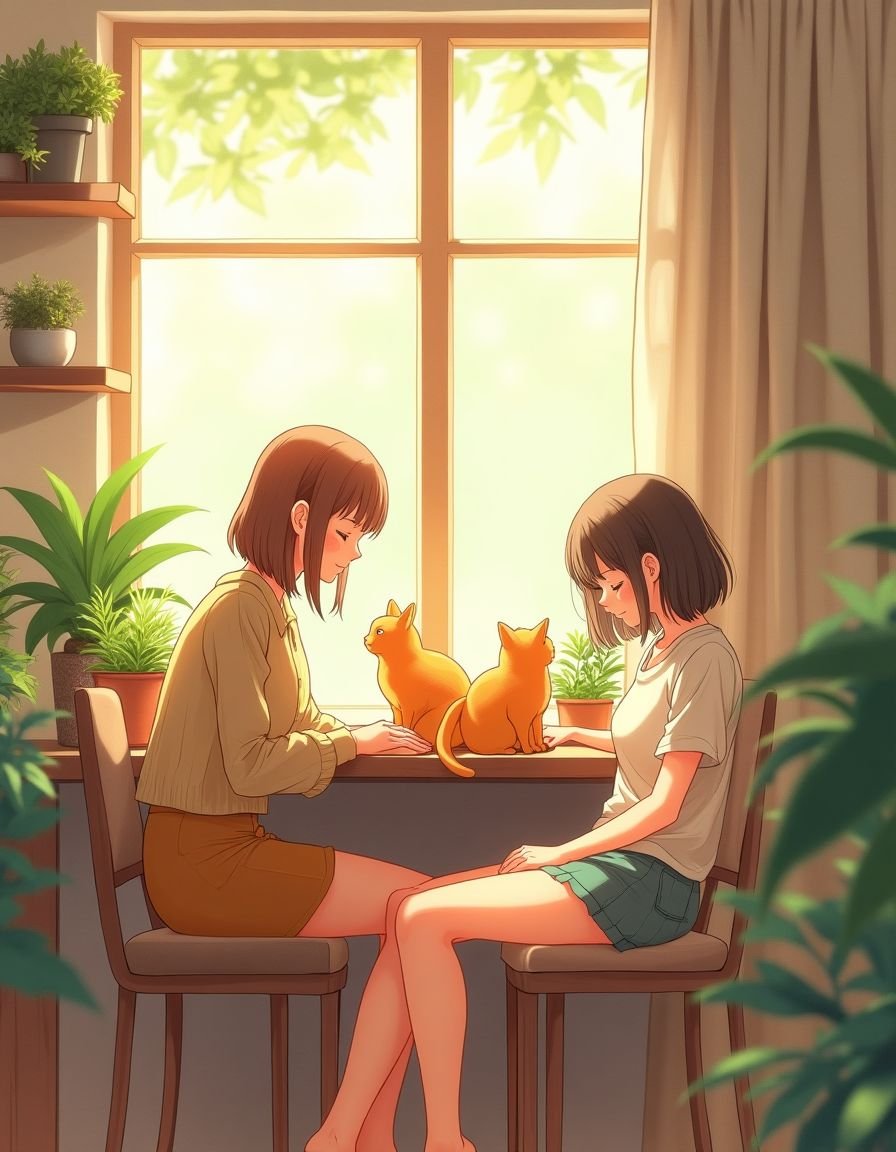 韩漫剧场 暖阳午后的猫 - 治愈日常